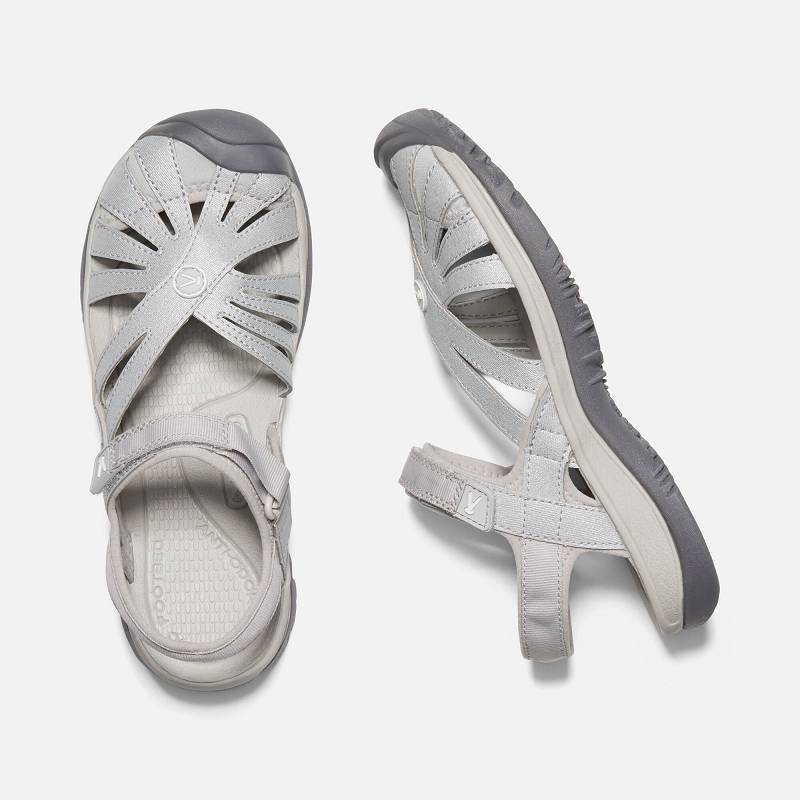 Keen Rose Trekkingsandalen Damen DE-79216 Light Gray/Silver - Keen Damenschuhe Grau